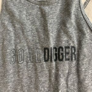 Racerback Gray “Goal Digger” Tank